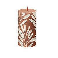 Rusty Pink Sage Bolsius Rustic Silhouette Candle. Unscented. H13 cm