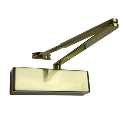 Rutland Door Closer, Contract EN 3/4 adjustable by template, c/w Softline Cover and Flatbar Armset Price Comparisons | Compare The Build