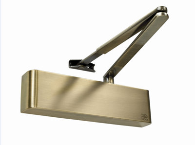 Rutland Door Closer, EN 2-5 adjustable by spring, Delayed Action and Back Check valve, c/w Semi-radius Cover and Flatbar Armset Price Comparisons | Compare The Build