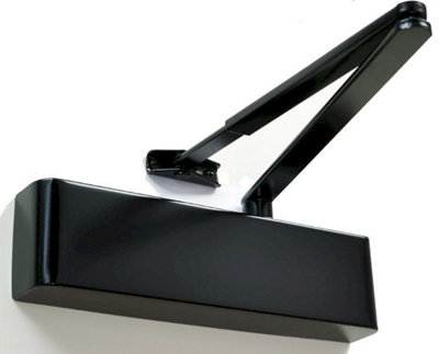 Rutland Door Closer, EN 2-5 adjustable by spring, Delayed Action and Back Check valve, c/w Semi-radius Cover and Flatbar Armset Price Comparisons | Compare The Build