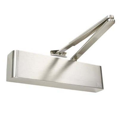 Rutland Door Closer, EN 2-6 adjustable by spring, Delayed Action and Back Check valve, c/w Semi-radius Cover and Flatbar Armset Price Comparisons | Compare The Build