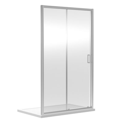 Ruwa 6mm Toughened Safety Glass Reversible Sliding Shower Door - 1200mm ...