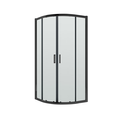 Ruwa Shower Enclosure Bundle - Quadrant Enclosure, Tray, Round Shower Kit & Waste - White/Chrome - 800mm - Balterley - 3