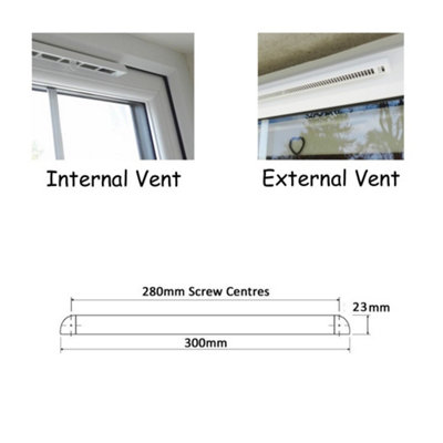 RW Simon Ltd Window Trickle Vent White - 300mm