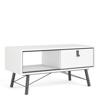 Ry Coffee table with 1 drawer Matt White