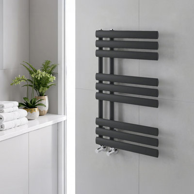 Ryder Black Heated Towel Rail - 820x500mm | DIY at B&Q