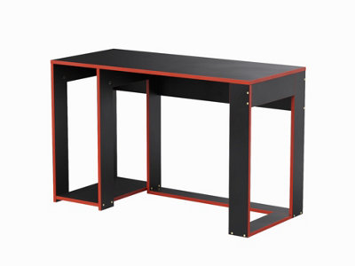 Ryker Gaming Desk Office Computer Table Workstation Black Red Trim ...