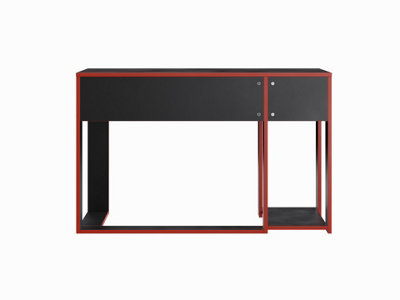 Ryker Gaming Desk Office Computer Table Workstation Black Red Trim ...