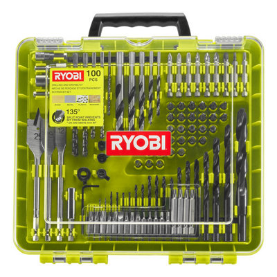 Ryobi 100 Piece Drill & Driving Set In Grip Case - RAKDD100