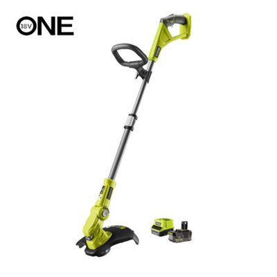 Ryobi 18V ONE Cordless 25 30cm Grass Trimmer Starter Kit 1 x 4.0Ah DIY at B Q