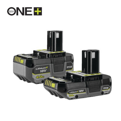Ryobi 18V ONE Lithium 4.0Ah 2.0Ah Battery Dual Pack DIY at B Q