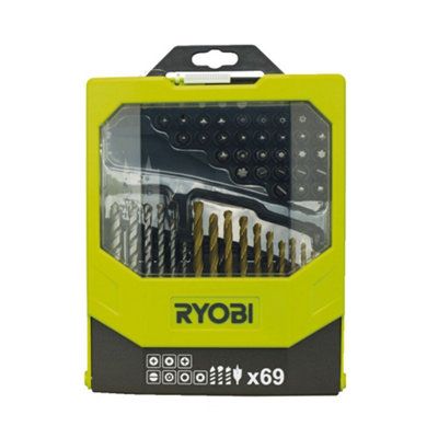 Ryobi 69 Piece Mixed Drill and Screwdriver Bit Set - RAK69MIX