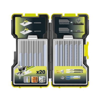 Ryobi Jigsaw Blade Set 20 Piece - RAK20JB