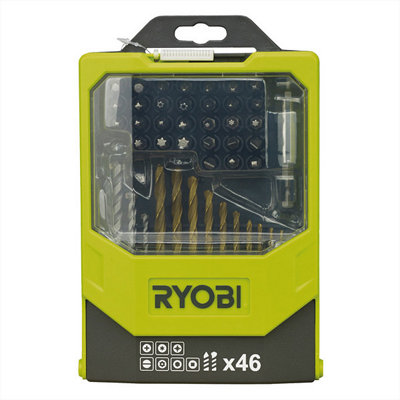 RYOBI MIXED DRILL AND SCREWDRIVER BIT SET RAK46MIX 46 PIECE