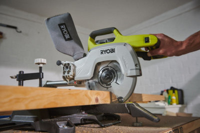 selvmord Amorous Afdeling Ryobi ONE+ 216mm Sliding Mitre Saw 18V R18MS216-0 - TOOL ONLY | DIY at B&Q