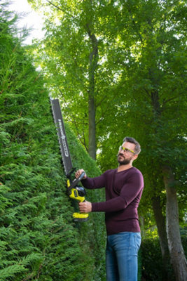 Ryobi ONE 55cm Hedge Trimmer 18V RY18HT55A 0 TOOL ONLY DIY at B Q