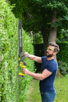 Ryobi ONE 55cm Hedge Trimmer 18V RY18HT55A 0 TOOL ONLY DIY at B Q