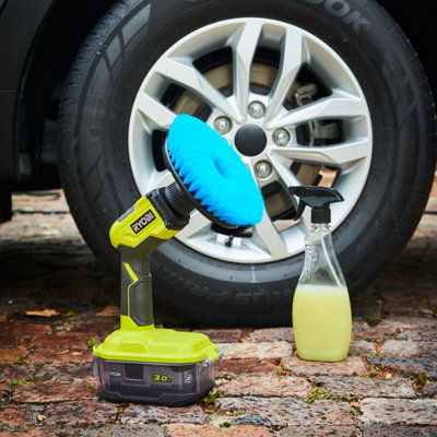 Ryobi compact store power scrubber