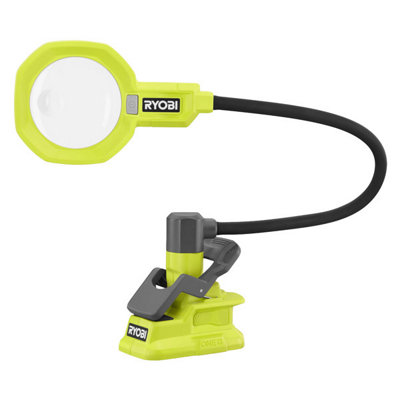 Ryobi ONE+ Magnifying Clamp Light 18V RML18-0 Tool Only - NO Battery & Charger Supplied