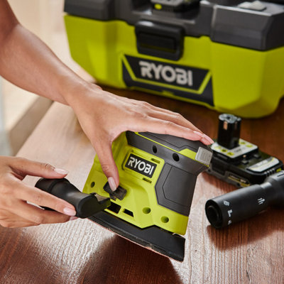 Ryobi ONE Palm Sander 18V RPS18 0 Tool Only NO BATTERY OR CHARGER SUPPLIED