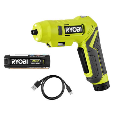 Ryobi USB Lithium Pivoting Screwdriver Kit (1 x 2.0Ah) 4V - RSDP4-120G