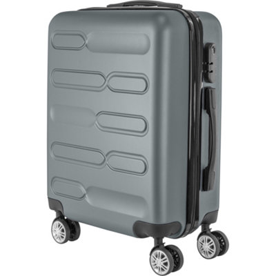 RYORI Grey Cabin Suitcase - Carry On Suitcase With Combination Lock - 55x40x20cm Cabin Bag