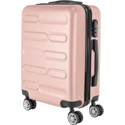 RYORI Rose Gold Cabin Suitcase - Carry On Suitcase With Combination Lock - 55x40x20cm Cabin Bag