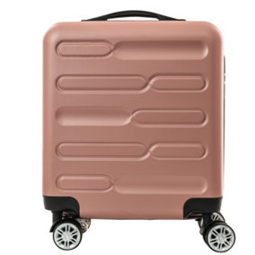 RYORI Rose Gold Carry On Suitcase - 45x36x20cm Cabin Bag - Lightweight - Telescopic Handle