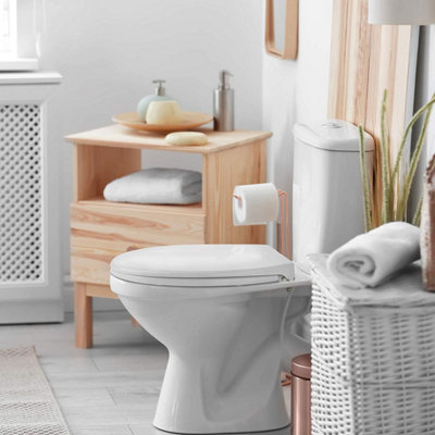 RYORI White Quick Release Toilet Seat - Soft close - Universal Bathroom Seating With Thermoset Lid - 3