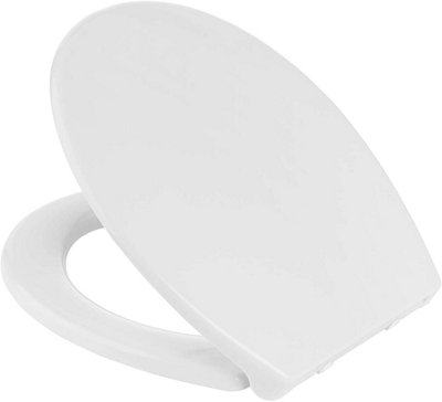 RYORI White Quick Release Toilet Seat - Soft close - Universal Bathroom Seating With Thermoset Lid - 4
