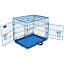 S 24inch Foldable Blue Dog Cage