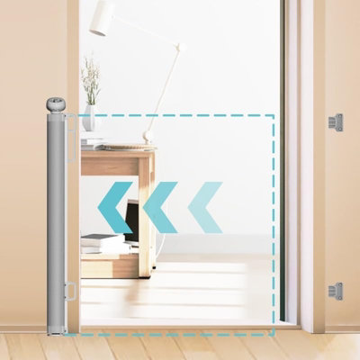 Door 6ft Retractable Baby Gate S&D, Retractable Baby Gate 87cm X