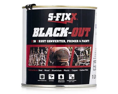 S-FIXX Blackout 3 in 1 Rust Converter Paint