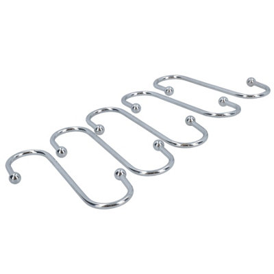 S Hook Stainless Steel for Home Kitchen Garden Garage Tools 5pc Set