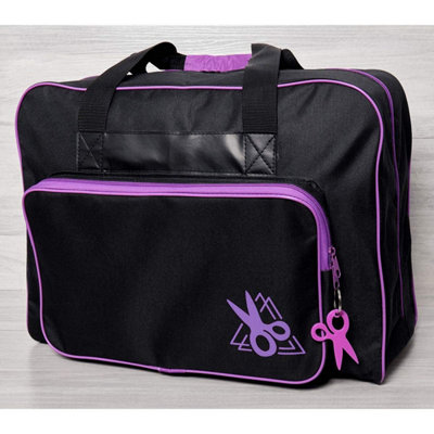 S/MACHINE BAG BLK/PRP - Sewing Machine Bag: Black and Purple - Groves