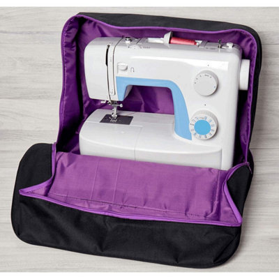 S/MACHINE BAG BLK/PRP - Sewing Machine Bag: Black and Purple - Groves