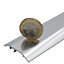 S16 Aluminium Door Bar floor Trim Threshold Cover Strip T bar Adjustable - Chrome