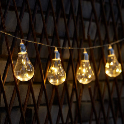 SA Products 10 Bulbs Outdoor Solar Festoon Garden String Lights - Wire ...