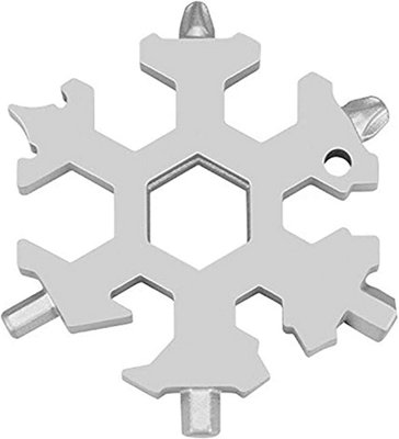 SA Products 18 in 1 Snowflake Multi Tool - Premium Keychain Mens Gadgets for Different with Resilient Stainless Steel Material