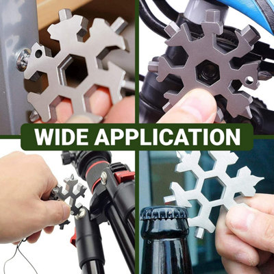 SA Products 18 in 1 Snowflake Multi Tool - Premium Keychain Mens Gadgets for Different with Resilient Stainless Steel Material - 3