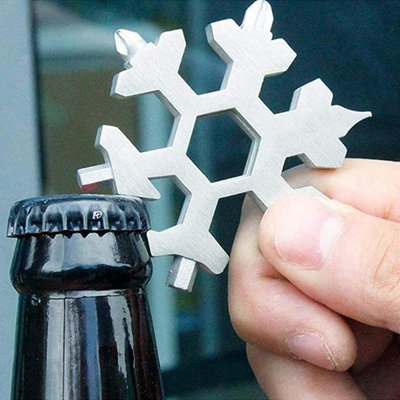 SA Products 18 in 1 Snowflake Multi Tool - Premium Keychain Mens Gadgets for Different with Resilient Stainless Steel Material - 8