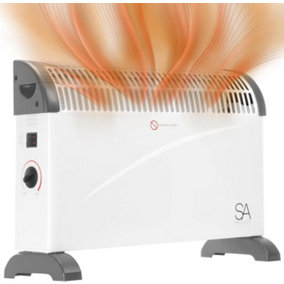 SA Products 2000W Convector Heater - Electric Radiator 3 Settings - Energy Efficient Convection Heater White & Grey