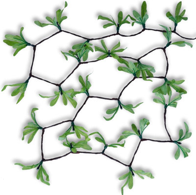 SA Products 25 LED Olive Garland - Green Leaf Bedroom Decor - Fairy Wreath Vines String Lights Decorations - 6