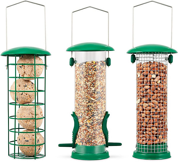 SA Products 3-Pack Metal Bird Feeder - Squirrel-Proof SA Products 3-Pack Metal Bird Feeder - Squirrel-Proof
