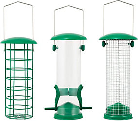 SA Products 3-Pack Metal Bird Feeder - Squirrel-Proof SA Products 3-Pack Metal Bird Feeder - Squirrel-Proof