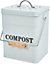 SA Products 3L Kitchen Compost Bin - Compost Caddy with Lid & Charcoal Filter for Odour Control