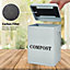 SA Products 3L Kitchen Compost Bin - Compost Caddy with Lid & Charcoal Filter for Odour Control