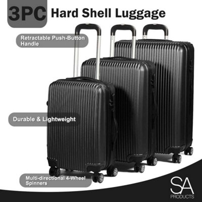 Large Black discount Hard Shell Luggage Suitcase