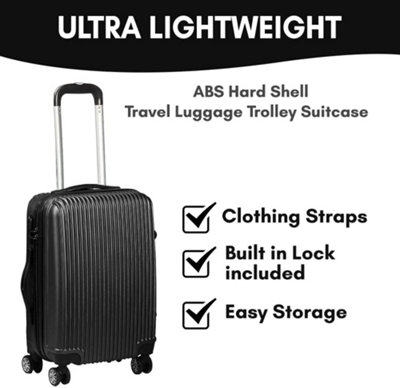 SA Products 3pc Hard Shell Suitcase Set - Lightweight Large