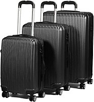 SA Products 3pc Hard Shell Suitcase Set - Lightweight Large Suitcase Set